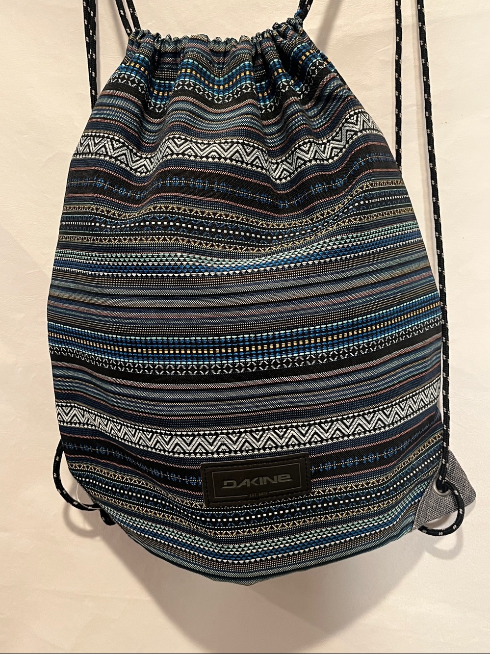 Dakine Multi Colored Striped Drawstring Backpack
